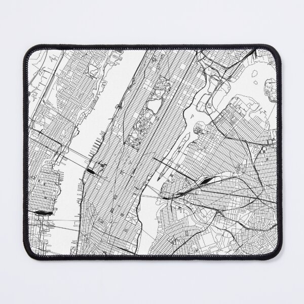 Item preview, New York White Map designed and sold by multiplicitymap.