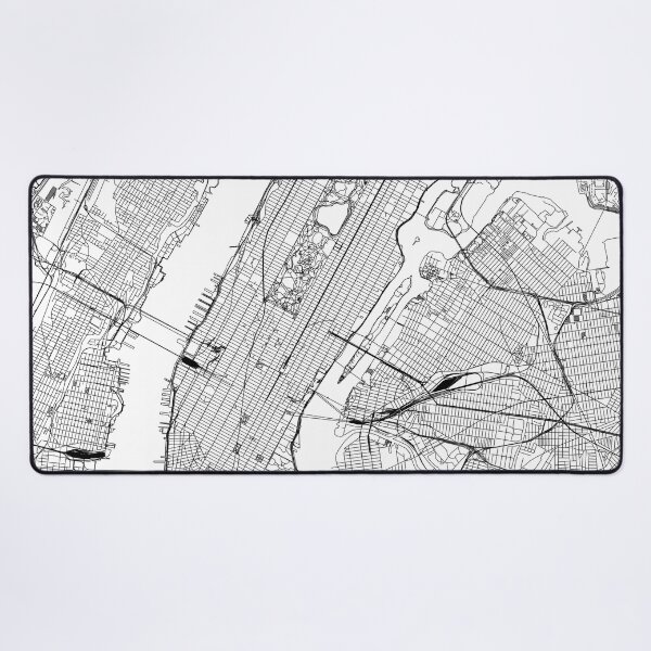 Item preview, New York White Map designed and sold by multiplicitymap.