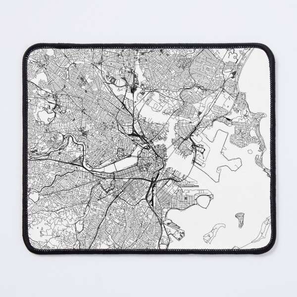 Item preview, Boston White Map designed and sold by multiplicitymap.