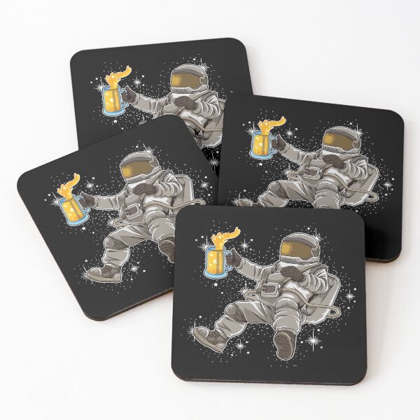 Item preview, Sociable Astronaut Drinks Beer | Galaxy Universe designed and sold by anziehend.