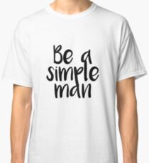 Camiseta clásica texto simple hombre