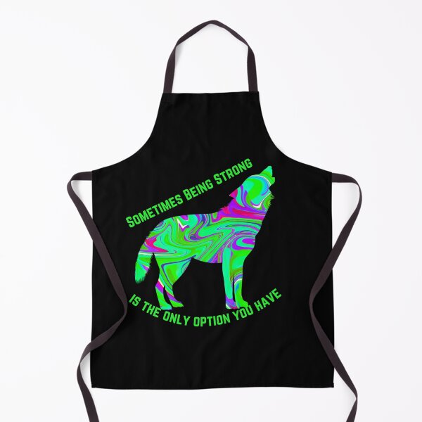 Item preview, Sometimes Being Strong is the only Option you Have - Green Wolf/Dog designed and sold by CraftyAnimal.