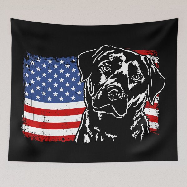 Item preview, Proud Labrador Retriever America Flag Patriotic Dog designed and sold by dogarts.
