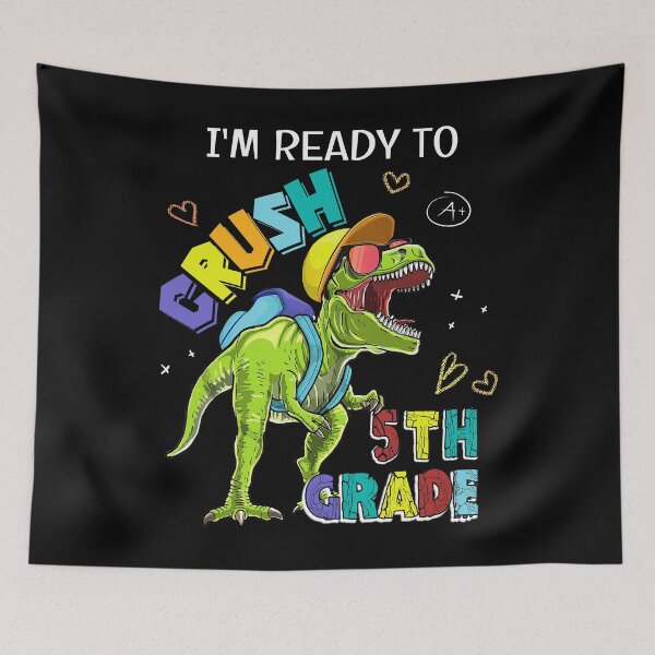 Item preview, I'm Ready To Crush 5th Grade T Rex Dinosaur Back To School Kids designed and sold by designbychow.