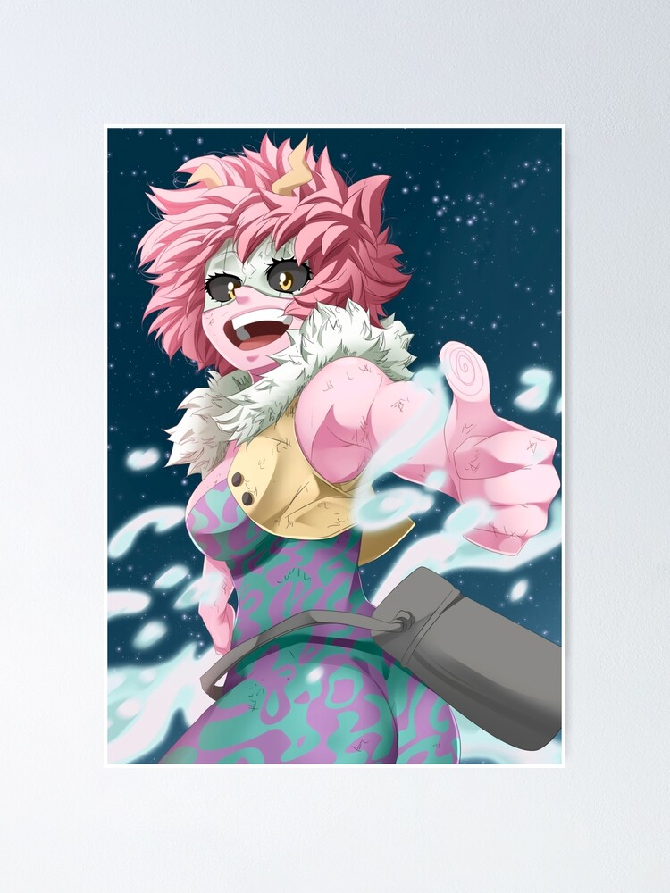 Mina Ashido My Hero Academia Drawing Poster For Sale By Antioneart Redbubble