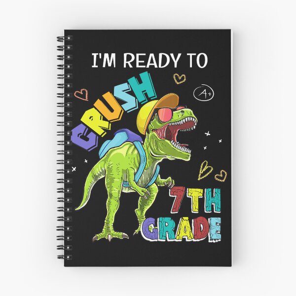 Item preview, Estoy listo para aplastar a los niños de regreso a la escuela del dinosaurio T Rex de séptimo grado designed and sold by designbychow.