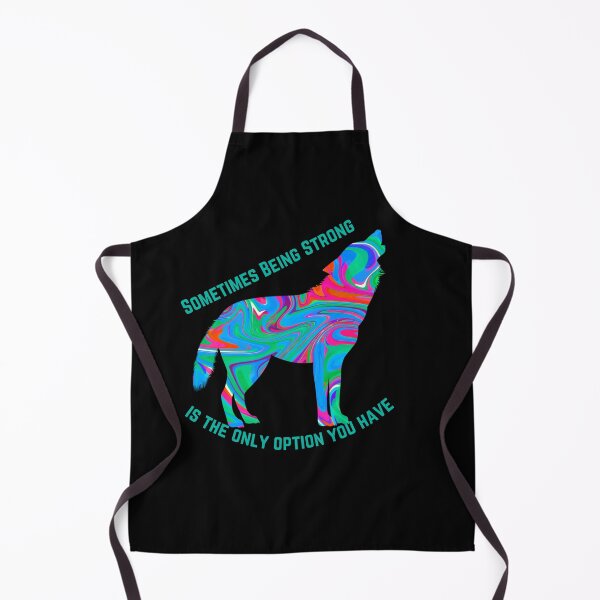 Item preview, Sometimes Being Strong is the only Option you Have - Teal Wolf/Dog designed and sold by CraftyAnimal.