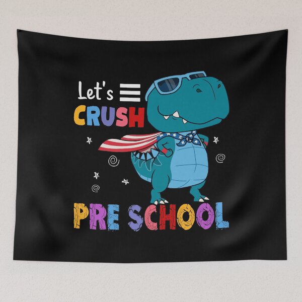 Item preview, Let's Crush Pre School Funny T Rex Dinosaur Back To School Kids designed and sold by designbychow.