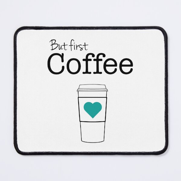 Item preview, But First Coffee (aqua heart) designed and sold by Cmdesign-s.