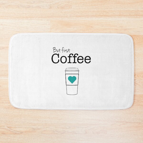 Item preview, But First Coffee (aqua heart) designed and sold by Cmdesign-s.