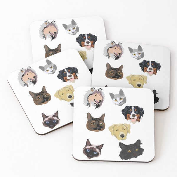 Item preview, Cat and dog pattern #1 designed and sold by LeahcarsArt.