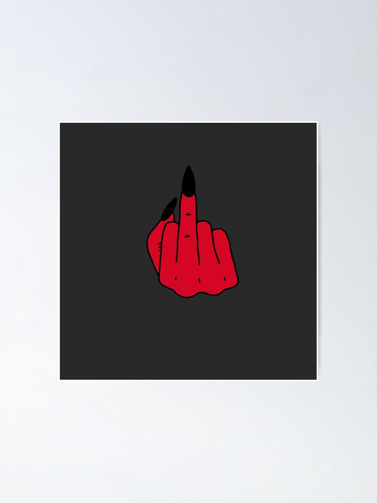 demon-middle-finger-poster-for-sale-by-mothofthemist-redbubble