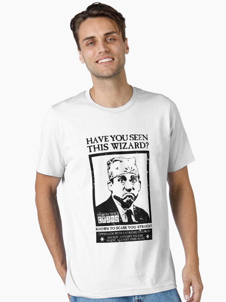 Thumbnail 1 of 7, Essential T-Shirt, The Office Prison Mike Dangerous Wizard designed and sold by WellingtonAdams.
