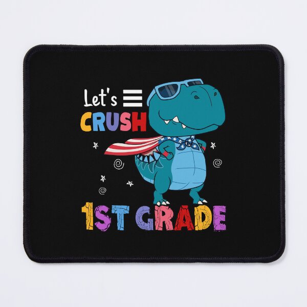 Item preview, Let's Crush 1st Grade Funny T Rex Dinosaur Back To School Kids designed and sold by designbychow.
