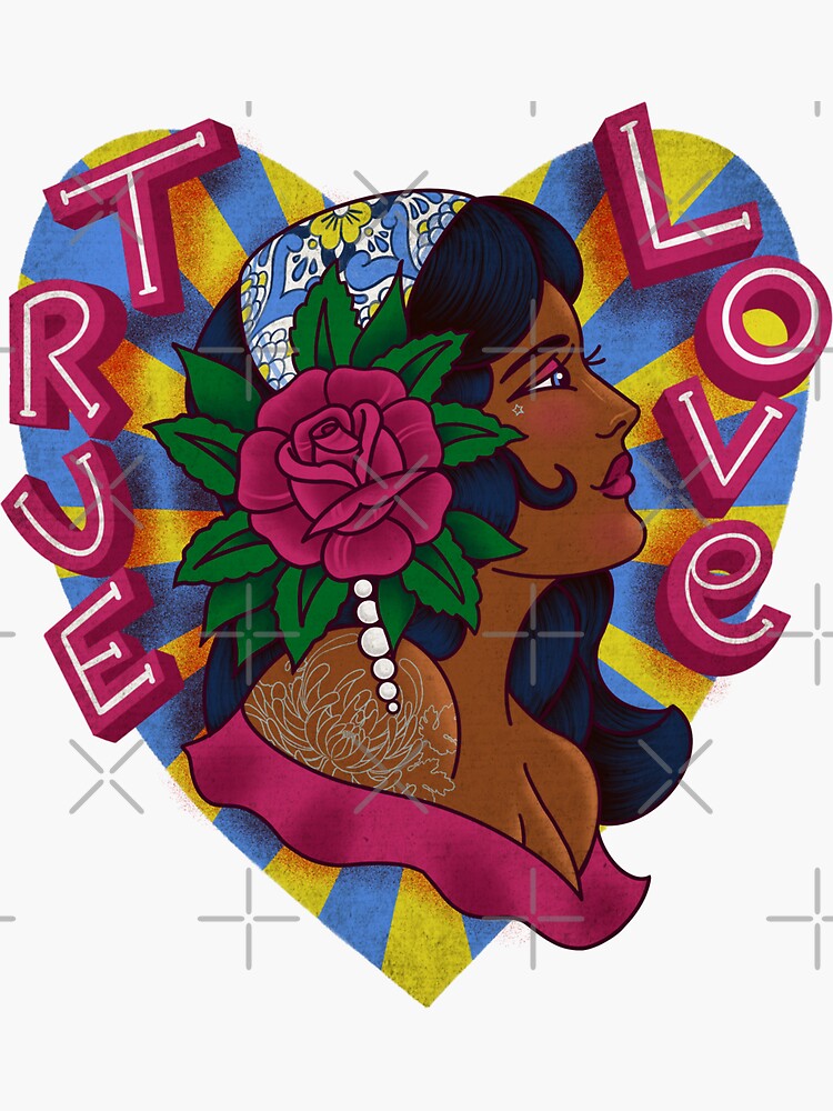 Thumbnail 3 of 3, Sticker, True Love Lady designed and sold by Flickingjane.