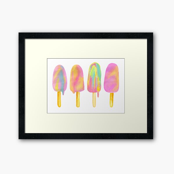 Rainbow Paddlepop - By Merrin Dorothy Framed Art Print
