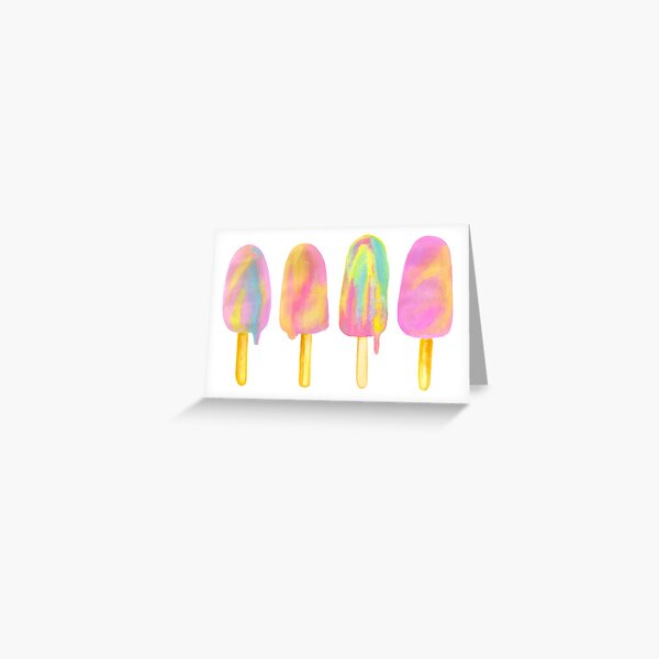 Rainbow Paddlepop Icecream Greeting Card