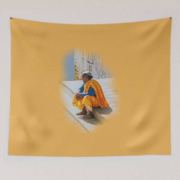 Item preview, Woman on banks of Ganges designed and sold by indiafrankk.