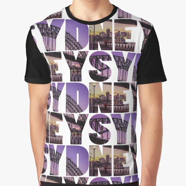 Sydney Bridge Text Graphic T-Shirt