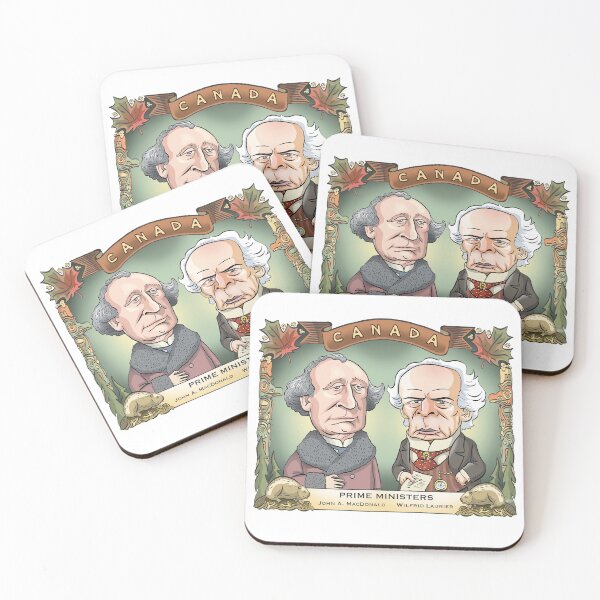 Item preview, Prime Ministers John A MacDonald & Wilfrid Laurier designed and sold by MacKaycartoons.