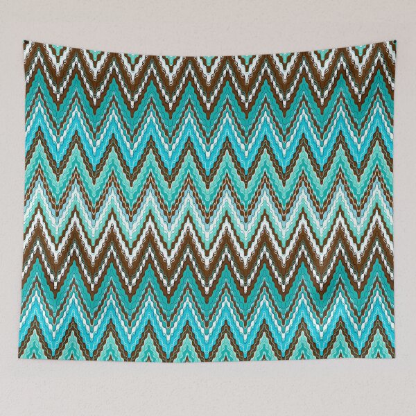 Item preview, Blue-ish Zig Zag abstract background pattern designed and sold by RinaGArt.