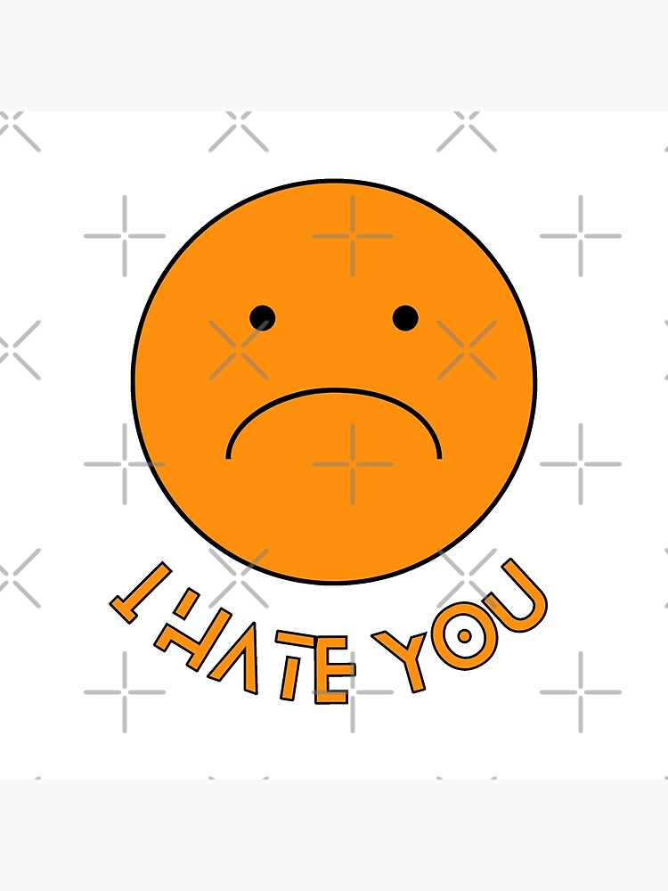 "I Hate You Emoji" Poster for Sale by sunsetatfive Redbubble