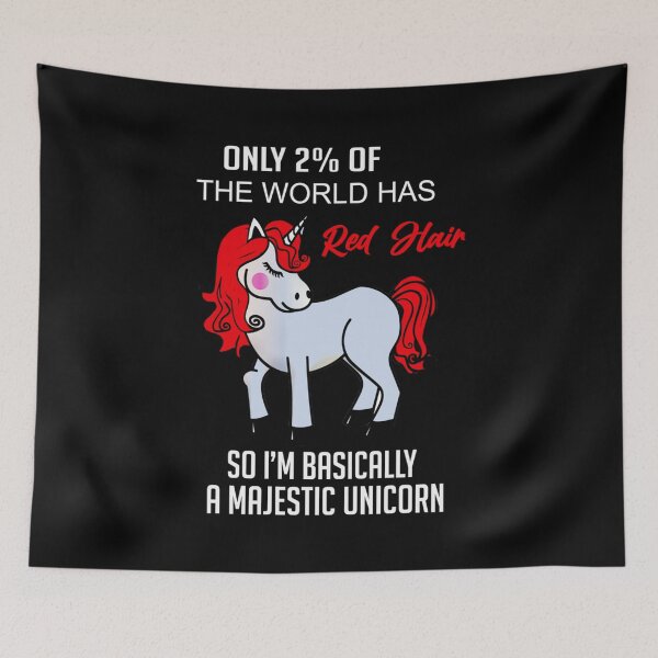 Item preview, only 2 of the world has Red Hair so I’m basically a Majestic unicorn    designed and sold by ShopnewDesigned.