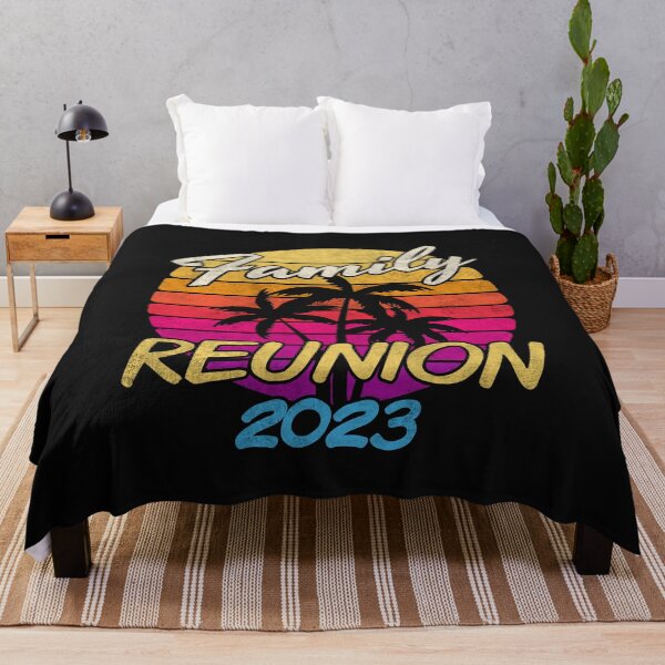 Item preview, Family Reunion 2023 Matching family Vacation Retro Sunset Palm Trees designed and sold by alenaz.