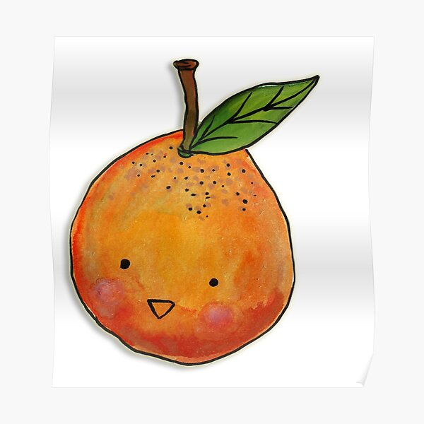 Cutie Orange Head Poster