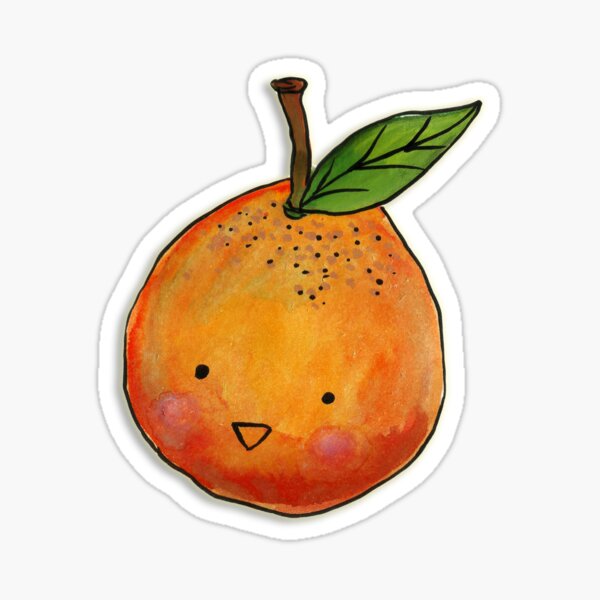 Cutie Orange Head Sticker