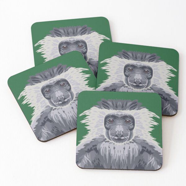 Item preview, Colobus monkey portrait designed and sold by GeoCreate.