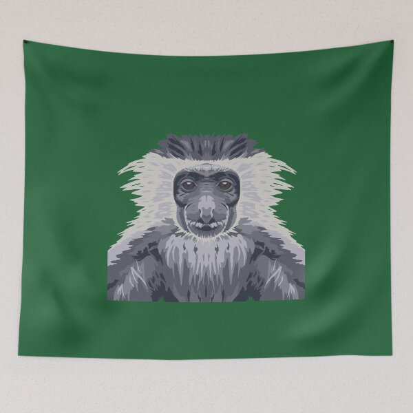Item preview, Colobus monkey portrait designed and sold by GeoCreate.