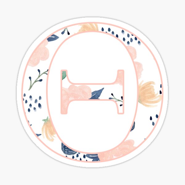 Floral Theta Sticker