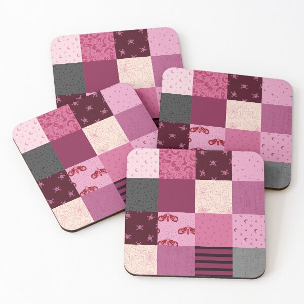 Item preview, Pink Halloween Patchwork  designed and sold by SugarPineDesign.