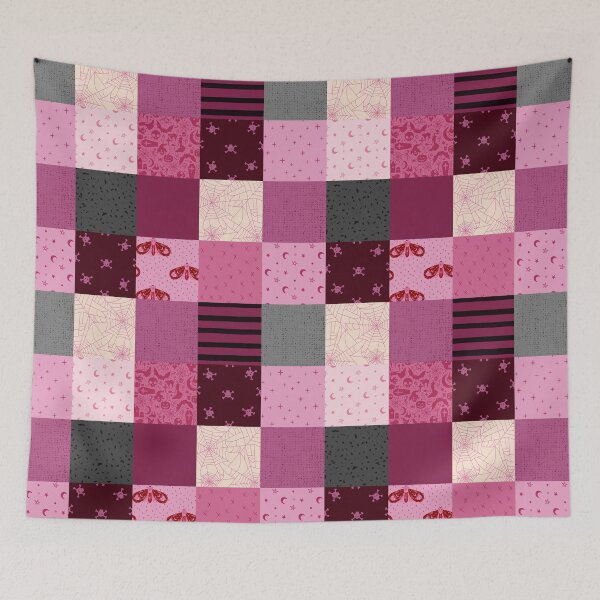 Item preview, Pink Halloween Patchwork  designed and sold by SugarPineDesign.