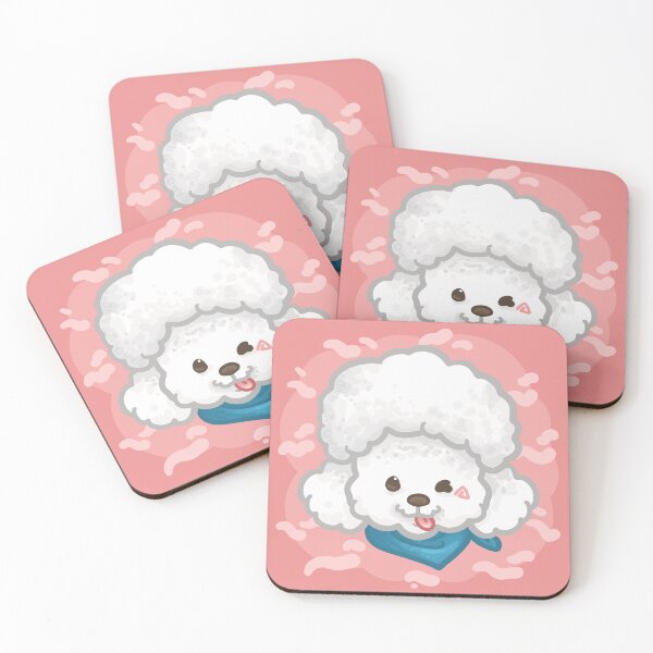 Item preview, Afro Poodle Dog wearing Blue Scarf designed and sold by Khotekmei.