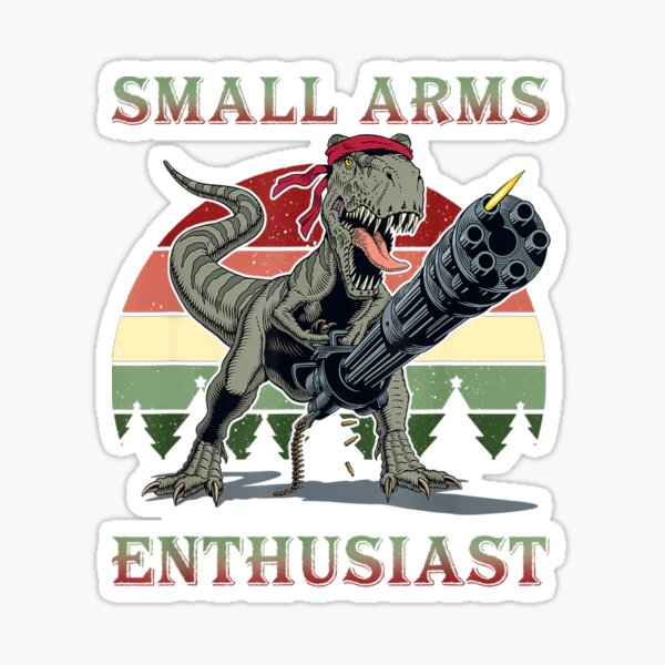 Small Arms Dealer Weapons Dinosaur T-Rex Funny Humor Heart Lanyard  Retractable Reel Badge ID Card Holder
