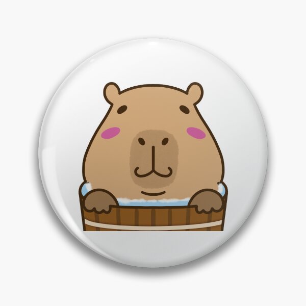 Item preview, Capybara in hot tub designed and sold by KapiCapybara.