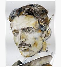 NIKOLA TESLA - watercolor portrait.6 Poster