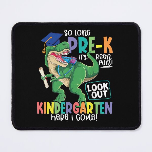 Item preview, So Long Pre-K Graduation Hello Kindergarten dinosaur boy designed and sold by nvuot24.