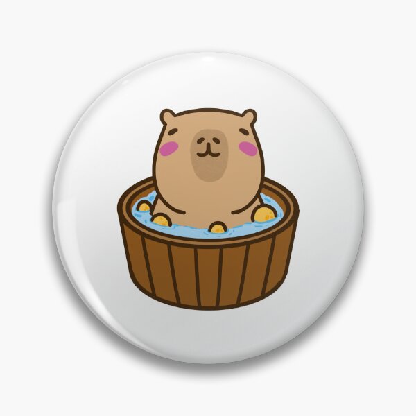 Item preview, Capybara in hot tub designed and sold by KapiCapybara.
