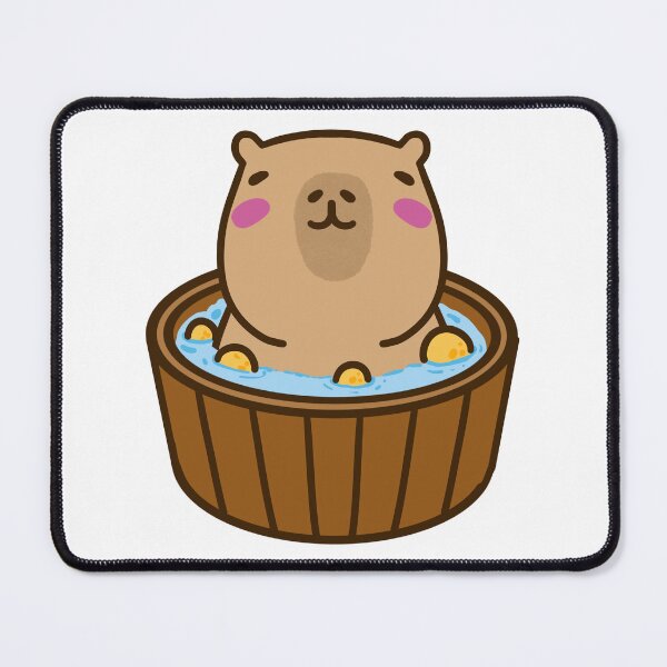 Item preview, Capybara in hot tub designed and sold by KapiCapybara.