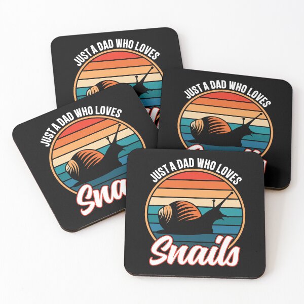 Item preview, Just a Dad Who Loves Snails Funny Cute Gastropods designed and sold by GravitiTees.