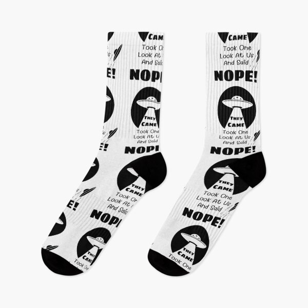 Item preview, They Came and Said Nope - Funny UFO Alien White designed and sold by Smagnaferous.