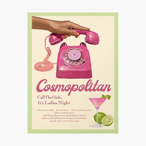 The Cosmopolitan Cocktail vintage Photographic Print