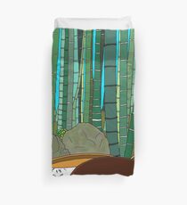 Bomboo Temple in Japan Duvet Cover