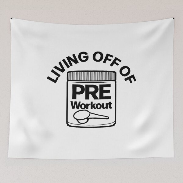 Item preview, Living off of Pre Workout Funny Simplistic designed and sold by designsbyted.