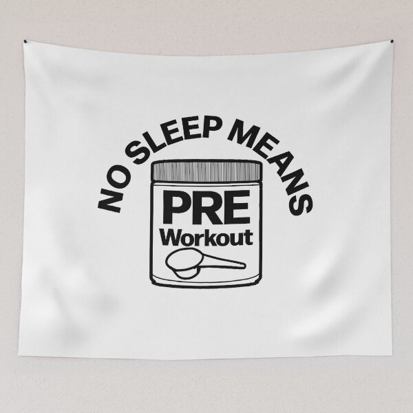 Item preview, No sleep means Pre Workout Funny Simplistic designed and sold by designsbyted.