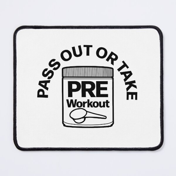 Item preview, Pass out or take Pre Workout Funny Simplistic designed and sold by designsbyted.