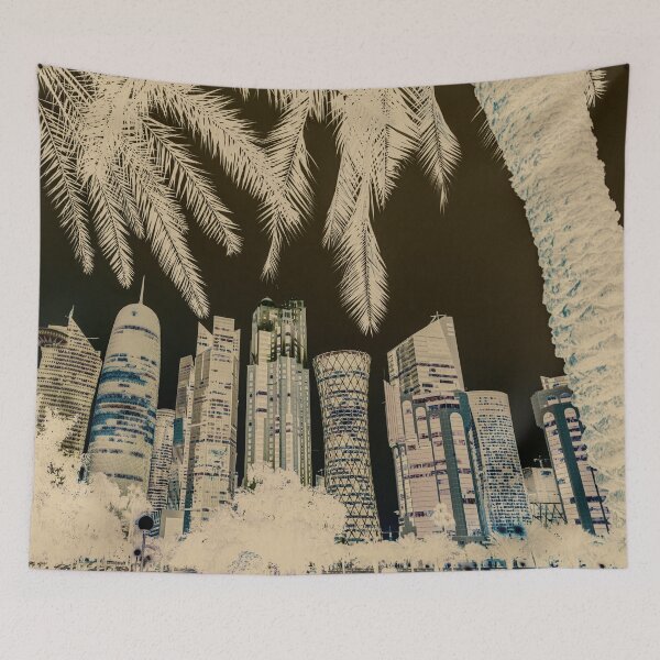 Item preview, Doha West Bay Qatar skyline, modern skyscrapers Arabia designed and sold by Mauswohn.